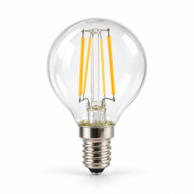 Filamentinė LED lemputė, E14, G-45, 3000K 