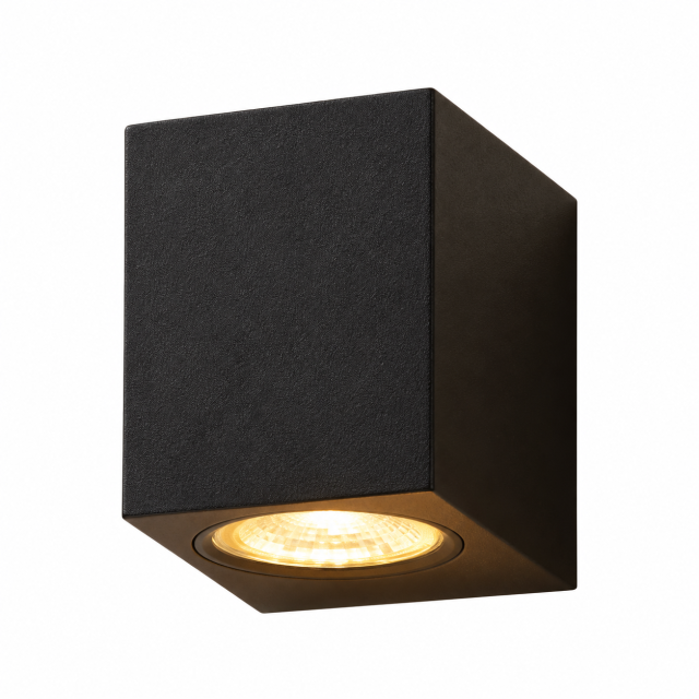Lauko fasado sieninis šviestuvas, Bona Elektrica, WALL-015, juodas, GU10, IP54