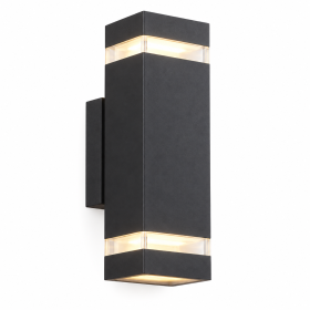Lauko sieninis šviestuvas, antracito spalvos, GU10, 2 × 35 W, IP54