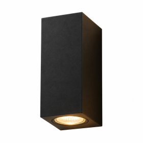 Lauko sieninis šviestuvas, juodas, stačiakampis, IP54, 2 × GU10, WALL-013