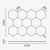 LED korys (hexagon), 11HEX, 385W, šalta balta šviesa komplektas