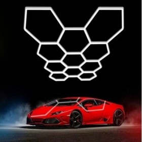 LED korys (hexagon), 11HEX, 385W, šalta balta šviesa komplektas