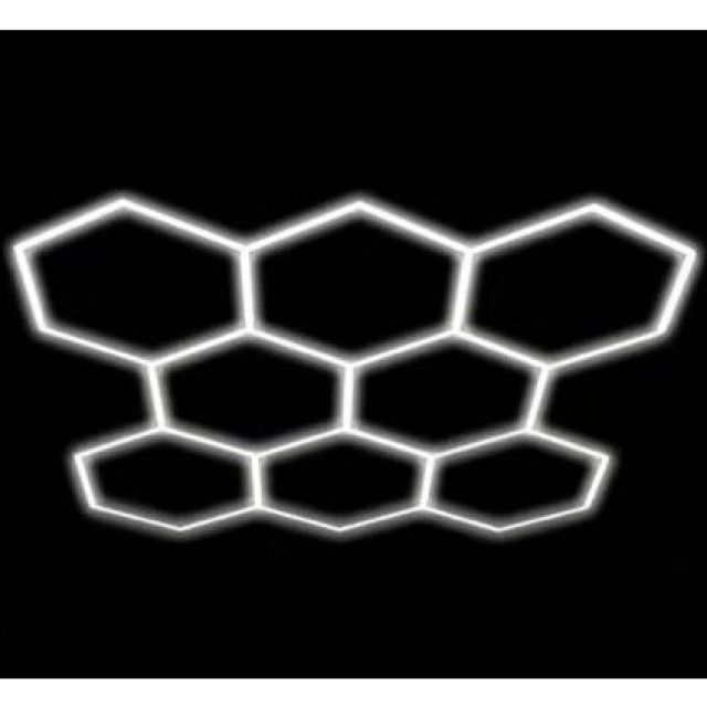 LED korys (hexagon), 8HEX, 280W, šalta balta šviesa komplektas