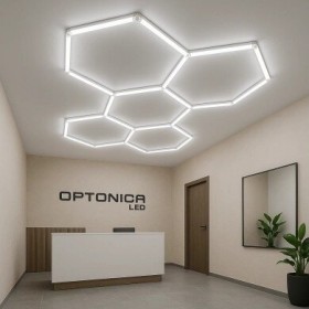 LED šviestuvas „Korys“ (hexagon), 5HEX, baltas, 192 W, CCT