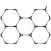 LED šviestuvas „Korys“ (hexagon), 5HEX, baltas, 192 W, CCT