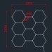 LED šviestuvas „Korys“ (hexagon), 8HEX, baltas, 280 W, CCT